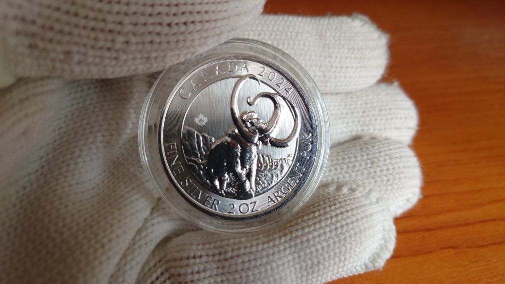 NOU Monedã Argint 2 Unci - Mammoth