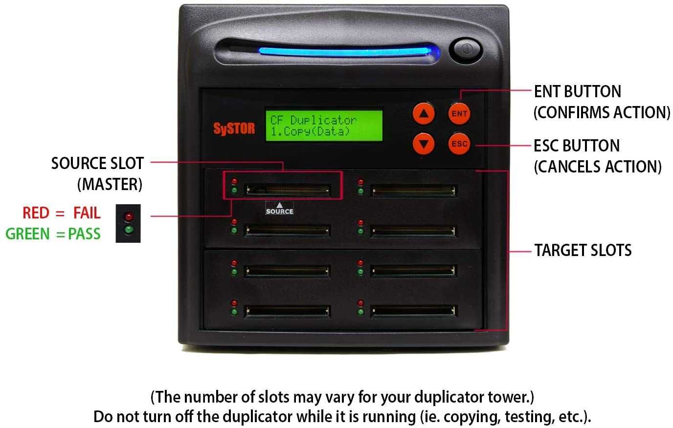 Duplicator de carduri CF Compact Flash Systor 1:15 - 2 GB/min. (NOU)