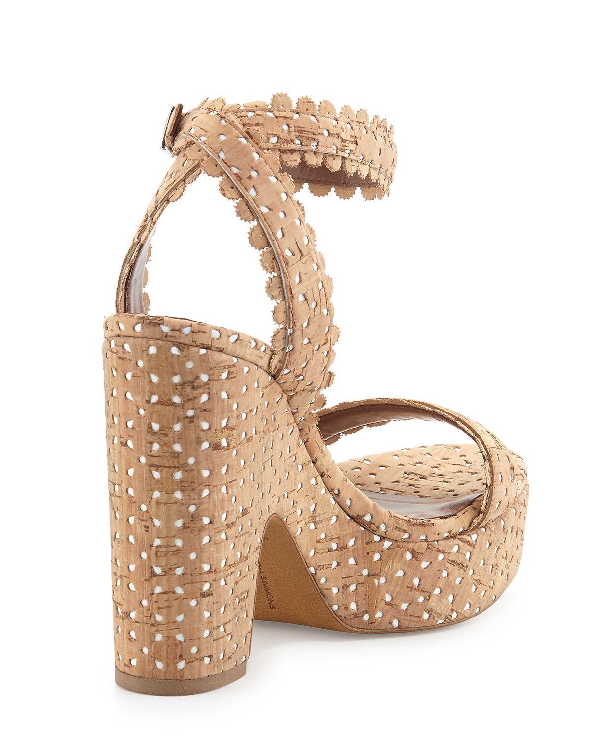 Сандали Tabitha Simmons Harlow от корк, 38,5 - 39