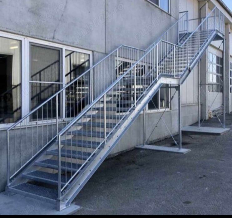 Scari metalie zincate pentru incediu