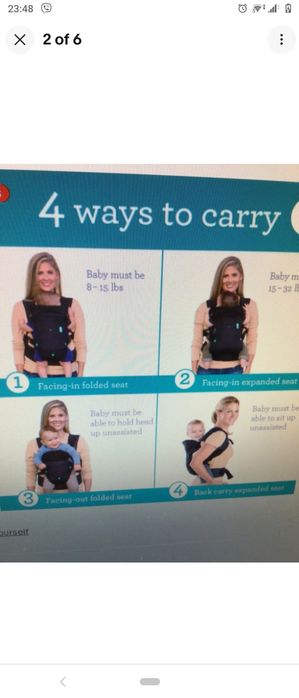 Регулируема ергономична раница за новородено, Infantino Flip, 4 позици