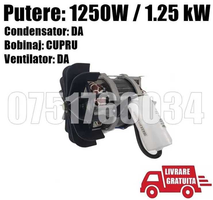 Motor Betoniera 120 140 160 190 200 L CUPRU 0.8 - 1.25 kW LIVRAT GRATU