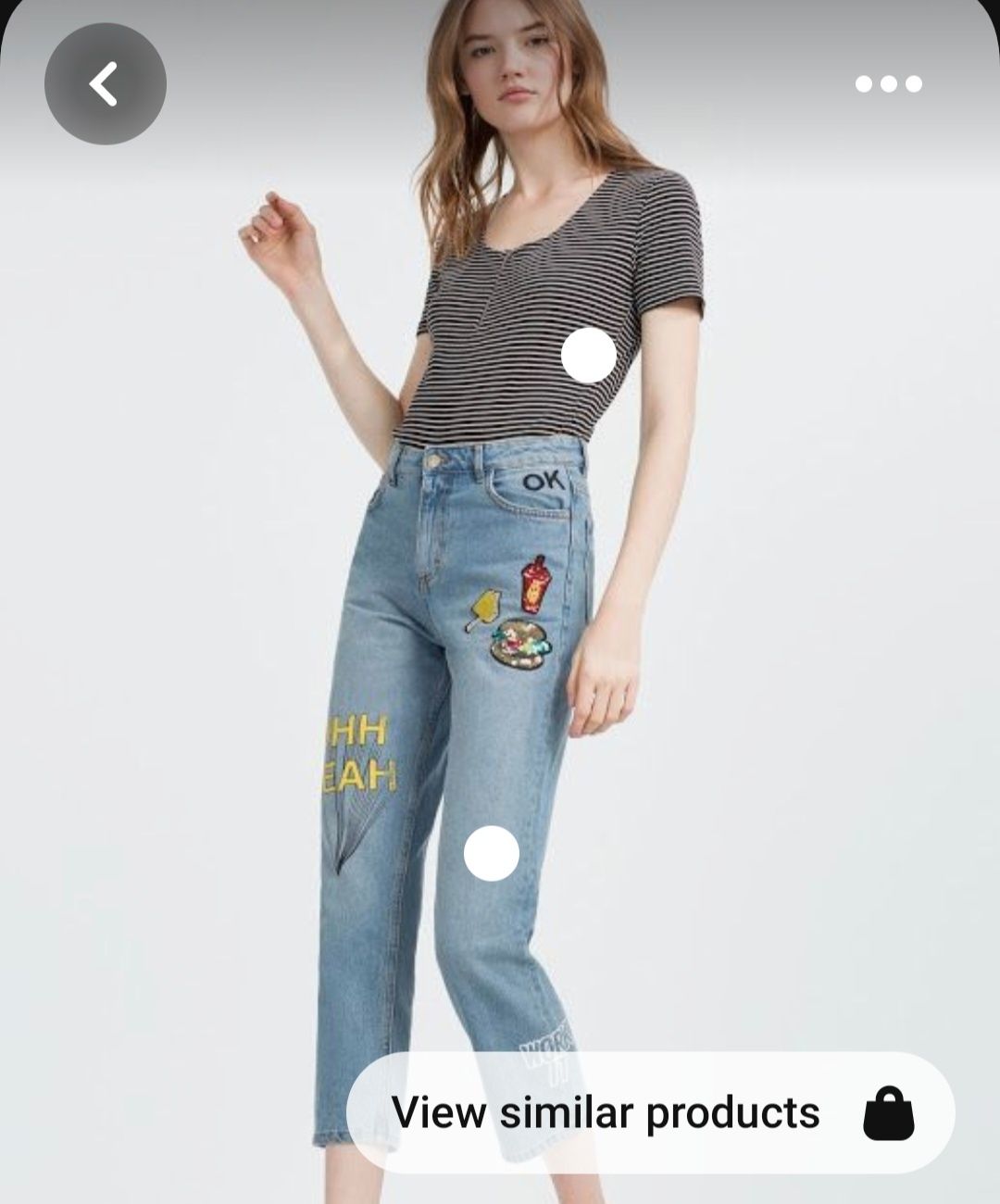 Blugi Zara Cu Talie Înaltă Mom Jeans Mărimea 36/S