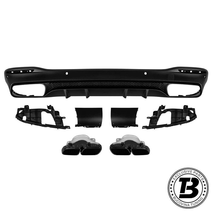 Difuzor Bara Spate cu Ornamente compatibil cu Mercedes GLS X167 GLS 63 Design