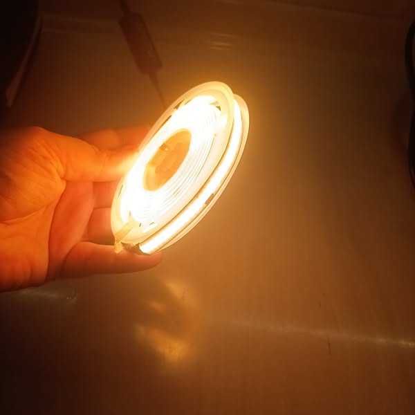 COB LED лента 2 м топло бяла 2700K с дистанционно