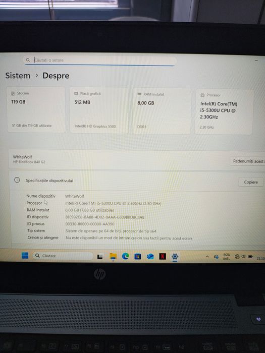 Vand Laptop HP Elitbook