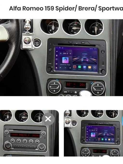 Navigatie Android 12 Dedicata ALFA ROMEO 159 / Brera / Spider