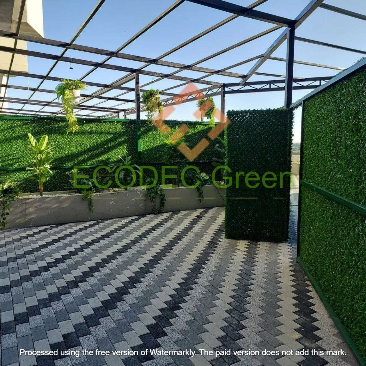 ECODEC GREEN Suniy yashil dekorativ devor Зелёный забор