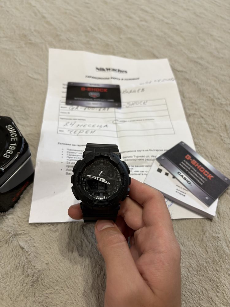 Продавам ГАРАНЦИОНЕН G SHOCK GA-100-1A1 (нов)