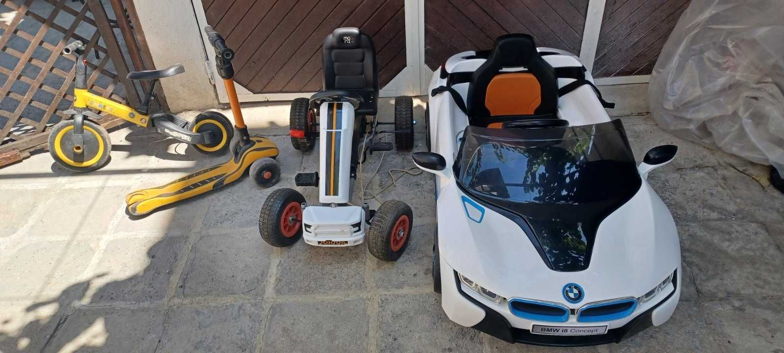 Детска електрическа кола BMW I8 concept, Картинг формула с педали