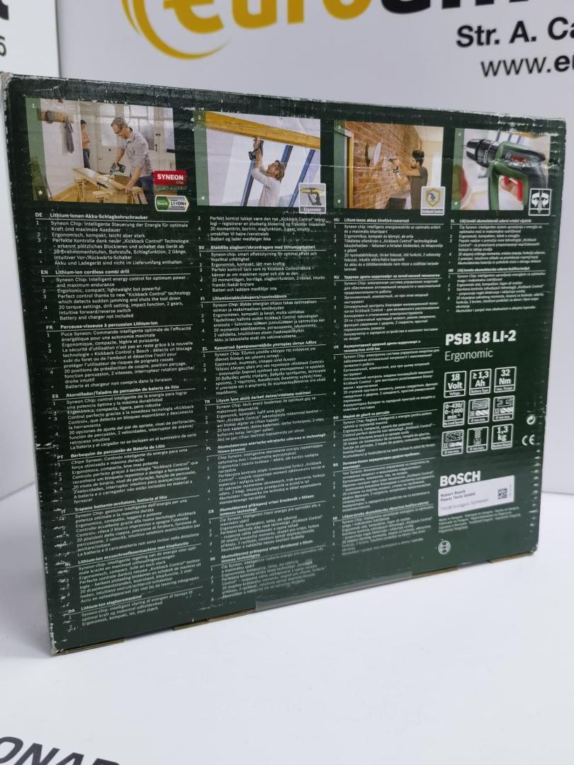 Bosch PSB 18 LI-2 - Masina de gaurit si insurubat cu percutie -I-