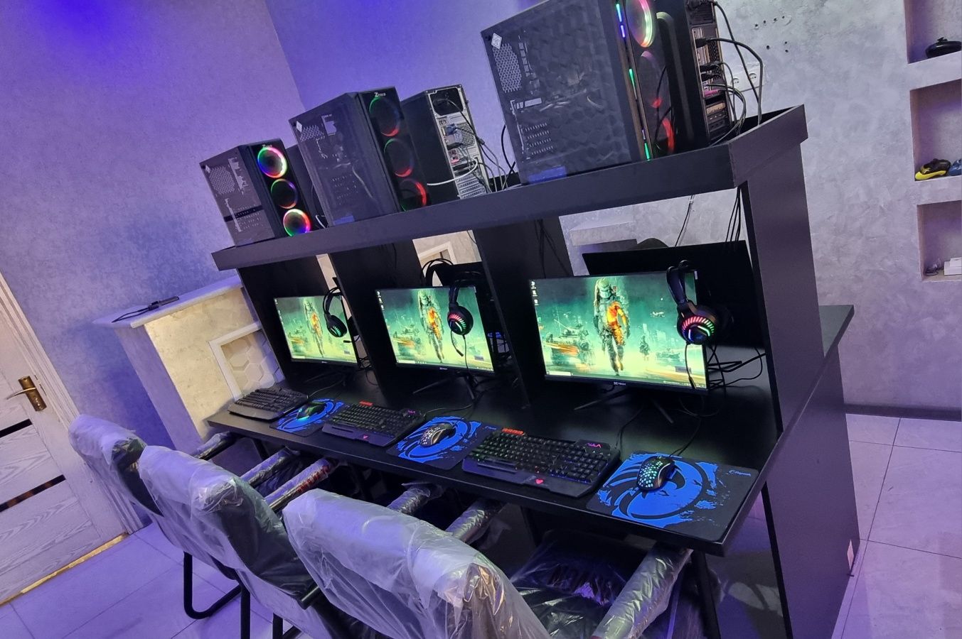 Game Club uchun 10ta igravoy Kompyuterlar sotiladi stol kreslo ichida