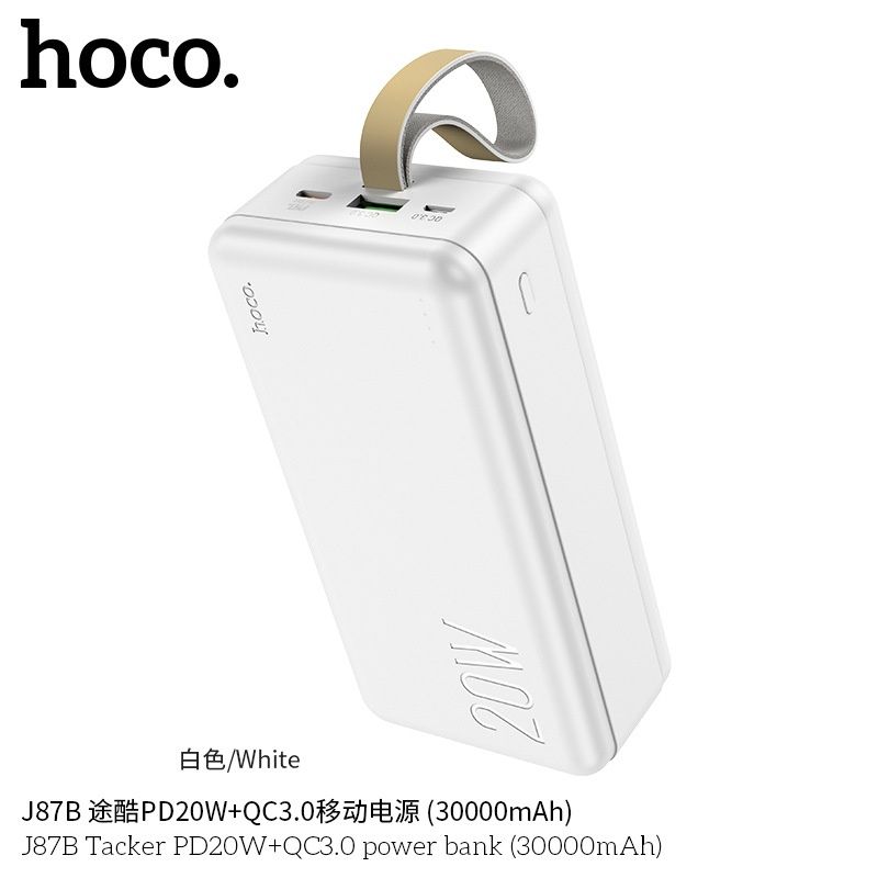 Hoco J87B Tacker 30000mAh Power Bank PD20W+QC3.0 for iPhone Samsung