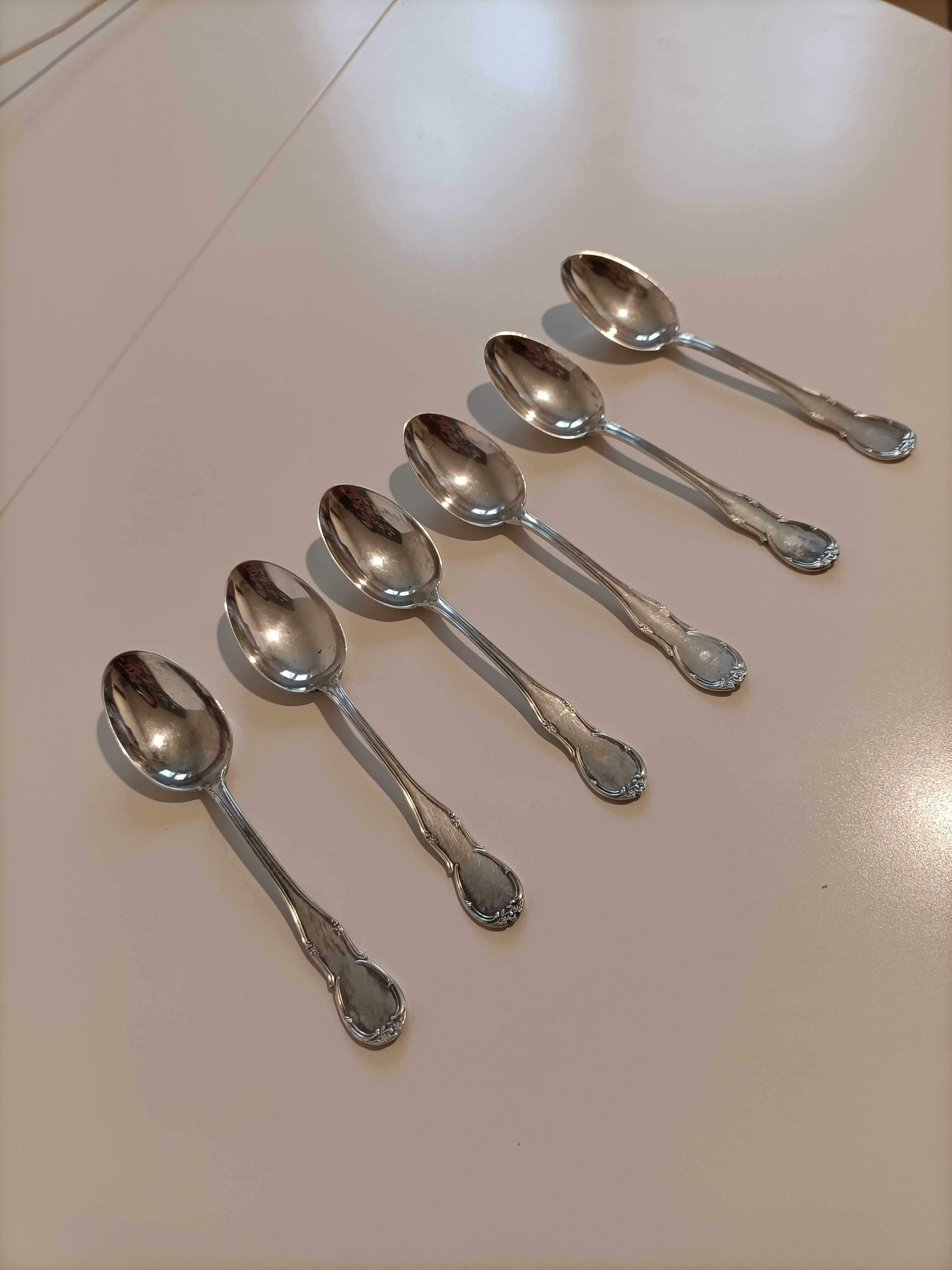Set de 6 lingurițe din argint masiv, Italia, anii 50