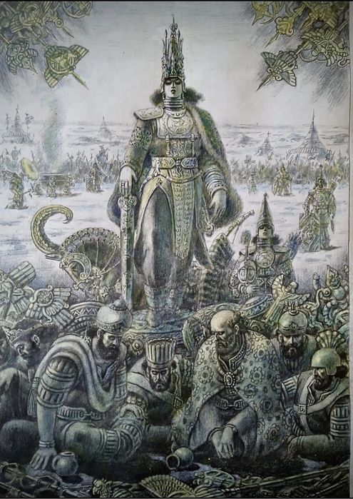 Картина известного художника Дузельханова Агимсалы