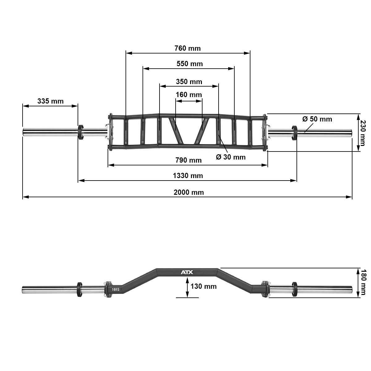 Олимпийски Лост Cambered Swiss Bar - Фитнес Лостове