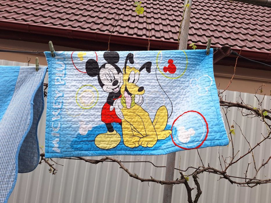 MICKEY MOUSE | cuvertura pat copii albastra 175*220 cm