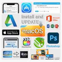 Инсталиране на програми Apple актуализация на Mac OS Adobe M1 Office
