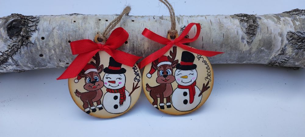Дървени Коледни играчки