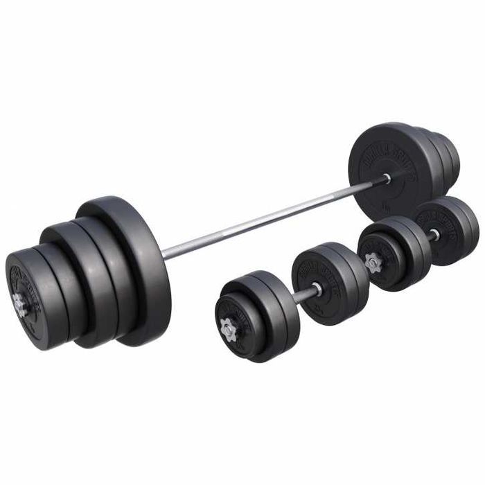 Set ciment piept + gantere 130kg