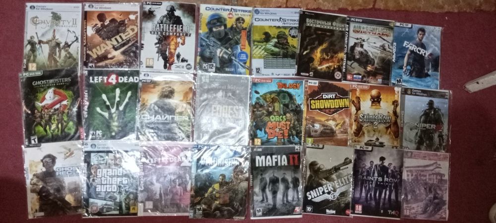 Продам DVD диски с играми на компьютер.