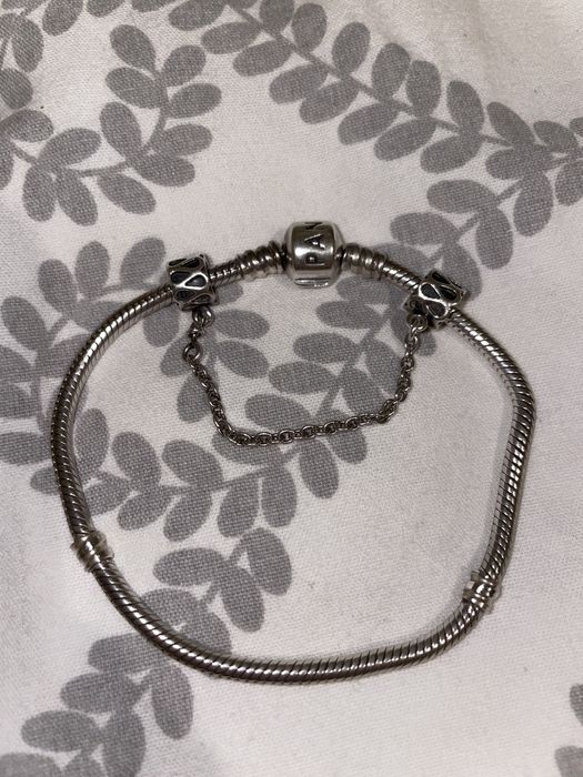 Bratara Pandora originala cu lant de siguranta