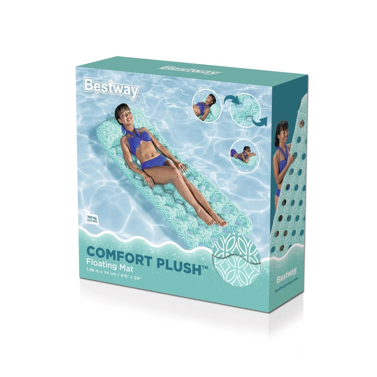 Артикул Надуваем Bestway,плюшен дюшек, Comfort Plush, 198 х 74