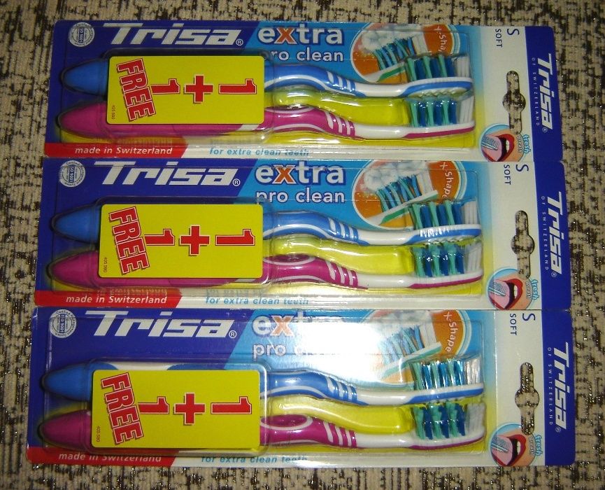 Новая мягкая зубная щётка Trisa, made in Switzerland