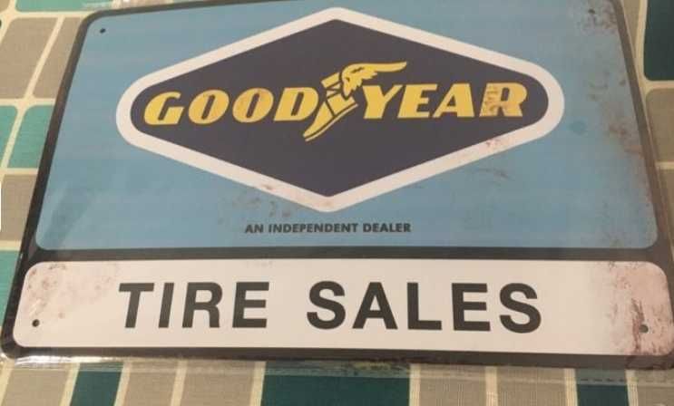 Винтиж метален плакет Goodyear