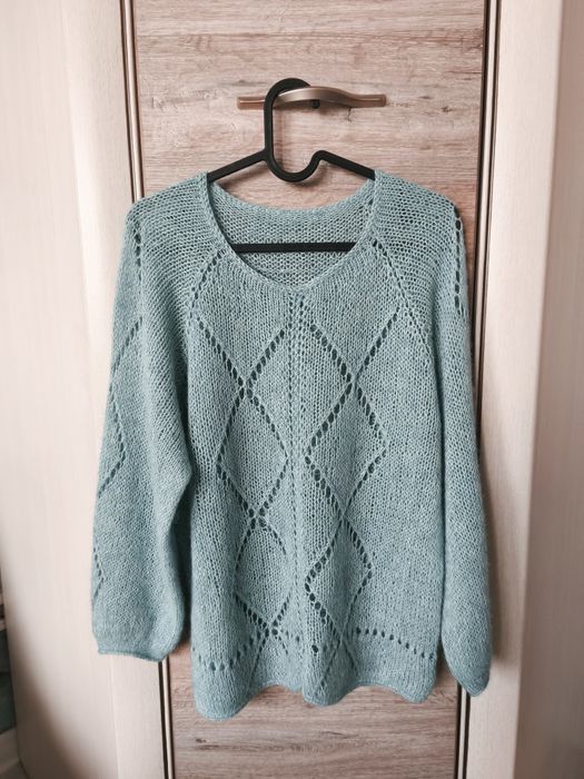 Вязанная кофта из Кид мохера+хлопок