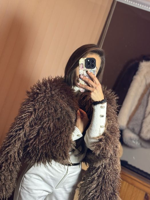 Палто от висок клас еко косъм