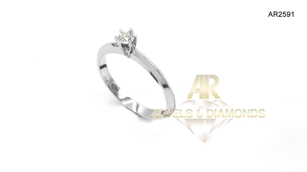 Inel Aur Alb cu DIAMANT model nou ARJEWELS(AR2591)