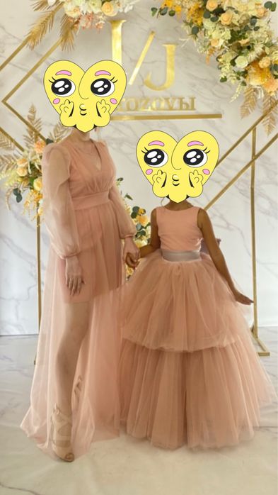 Парные плятья мама дочка