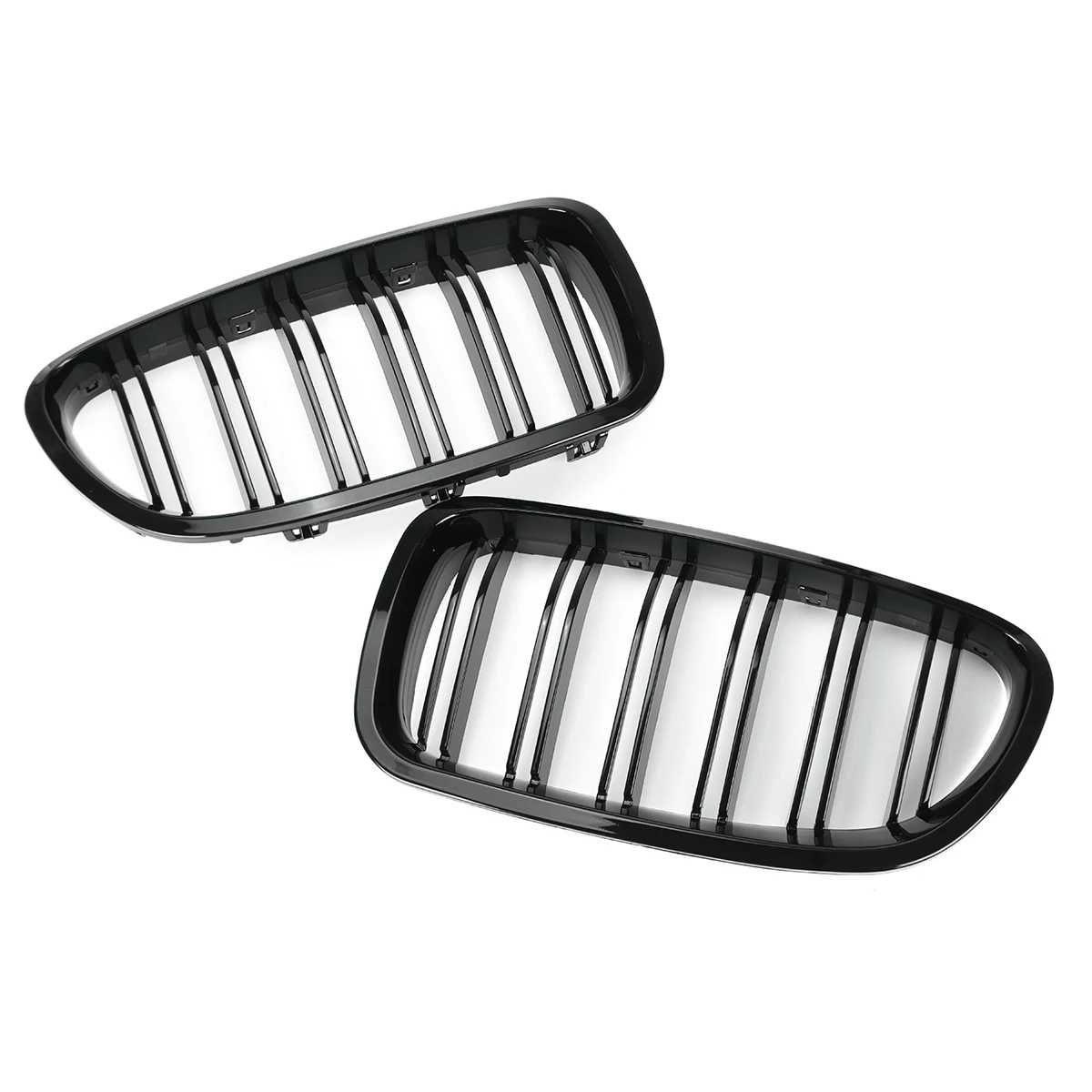 Set Grile Radiator Nari Duble Negru Lucios BMW M Seria 5 F10 F11 F18