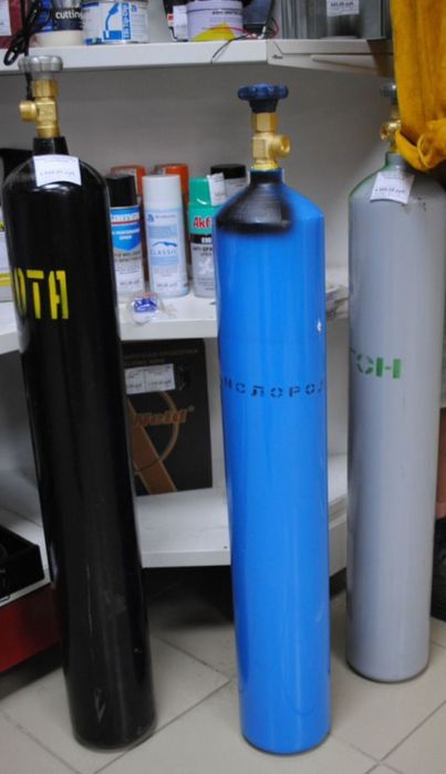 Аргон баллоны 10л  (азот,кислород, углекислота).