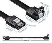Cablu SATA III de 6,0 Gbps, pachet de 2 cabluri SATA