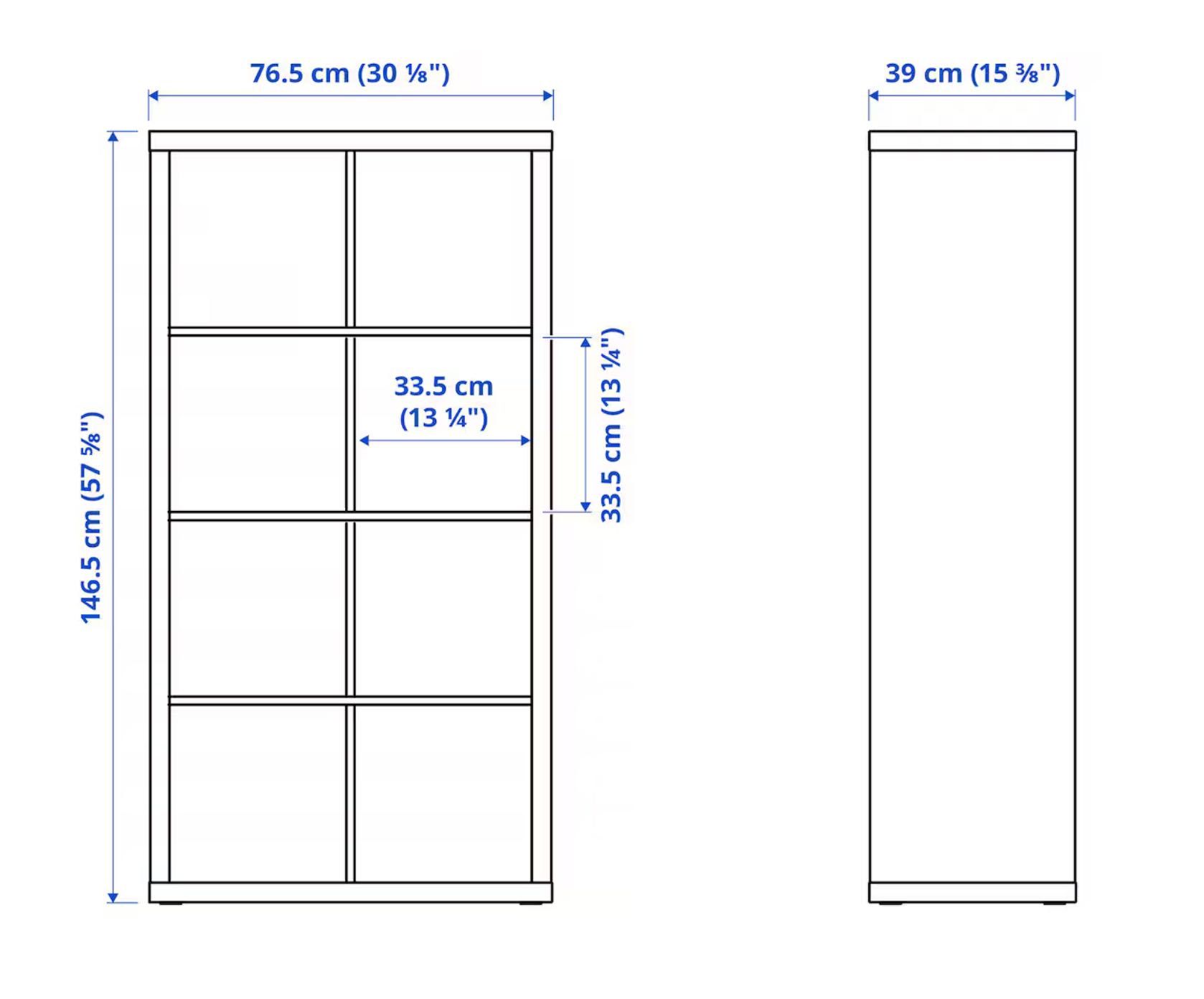 KALLAX
Etajeră cu 4 organizatoare, alb, 77x147 cm / IKEA