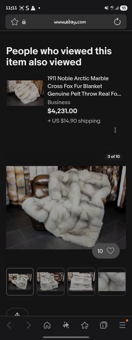 Covertură blană naturală