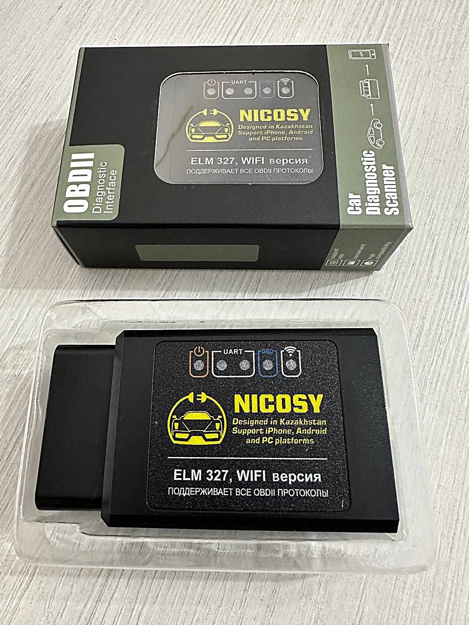 Автосканер NICOSY Elm327 OBDII WI-FI