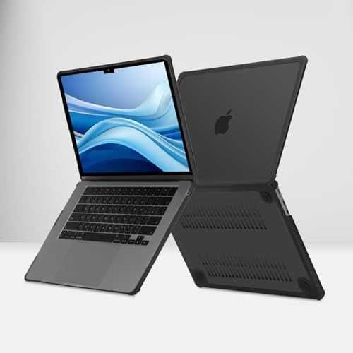 Нов MacBook Air 15" Калъф Черен TPU + Клавиатурен Капак А3241 А3114