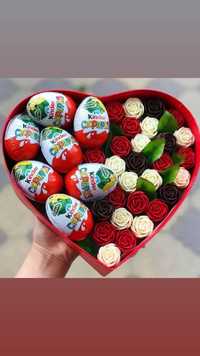 Подарочные шоколадные букеты для любимых съедобные в шоколаде розы  SH