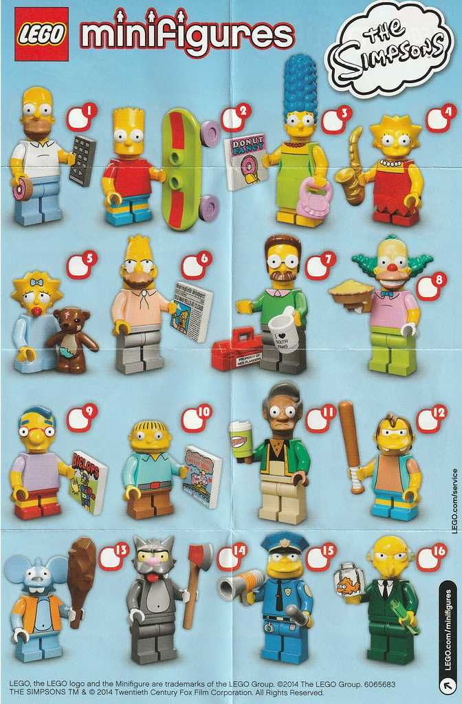 LEGO: Минифигурки Симпсоны (Simpsons), серия 1 (71005)