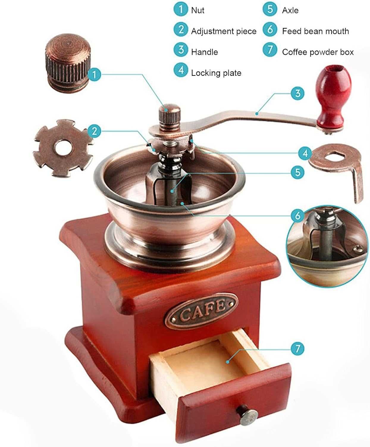 Мелница/кафемелачка за кафе ръчна Manual Coffee Grinder