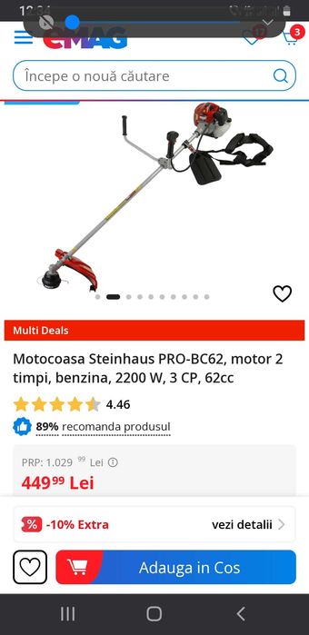 Vând motocoasă electrică