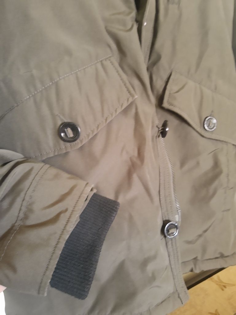 Geacă groasă bărbătească de iarnă Zara Man maro-khaki M