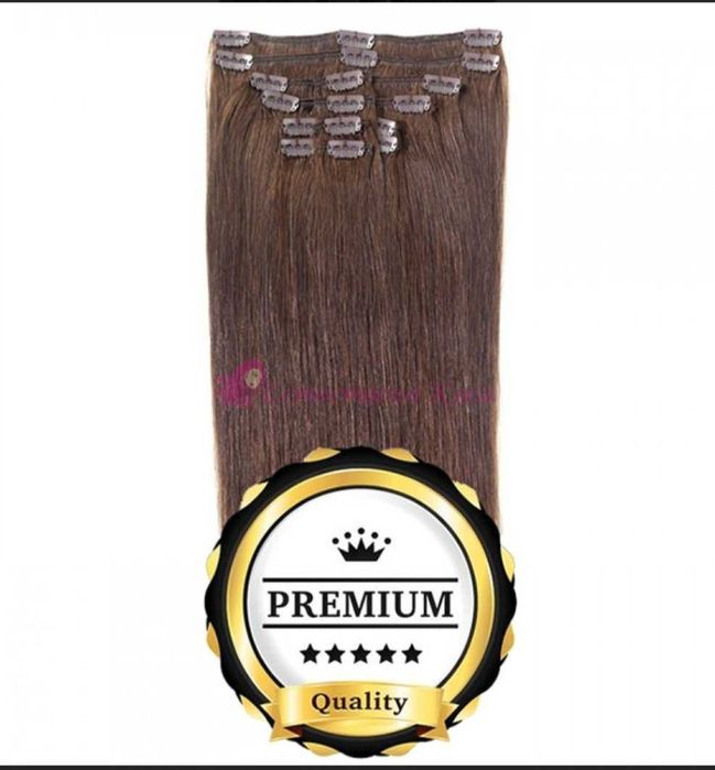 Естествена коса с клипсове