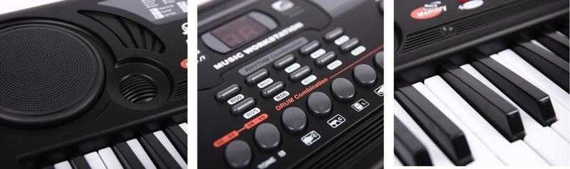 Orga electronica copii 5 octave +Suport reglabil+Microfon 61 clape USB