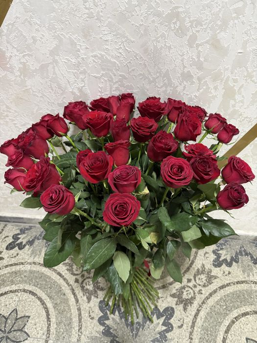 Цветы, красные розы