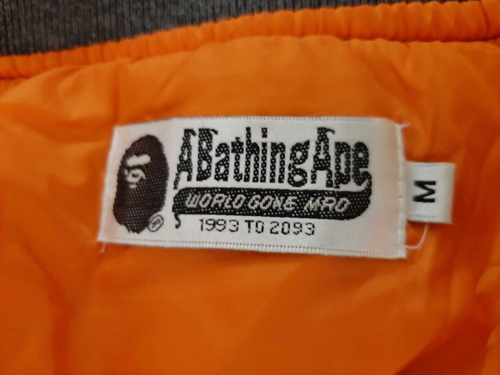 A Bathing Ape MA-1 Bomber Jacket Size S BAPE Мъжко Яке Размер С Зелено