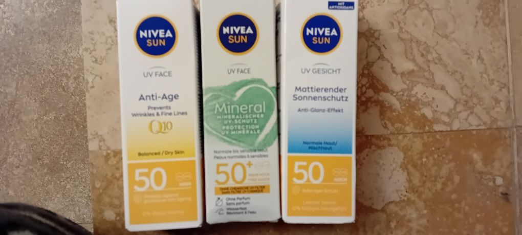 Creme nivea pt față cu protecție solară